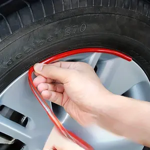 1pc Car wheel hub protection ring, tire protection ring, wheel hub decoration ring, anti-collision strip, Car Accessories