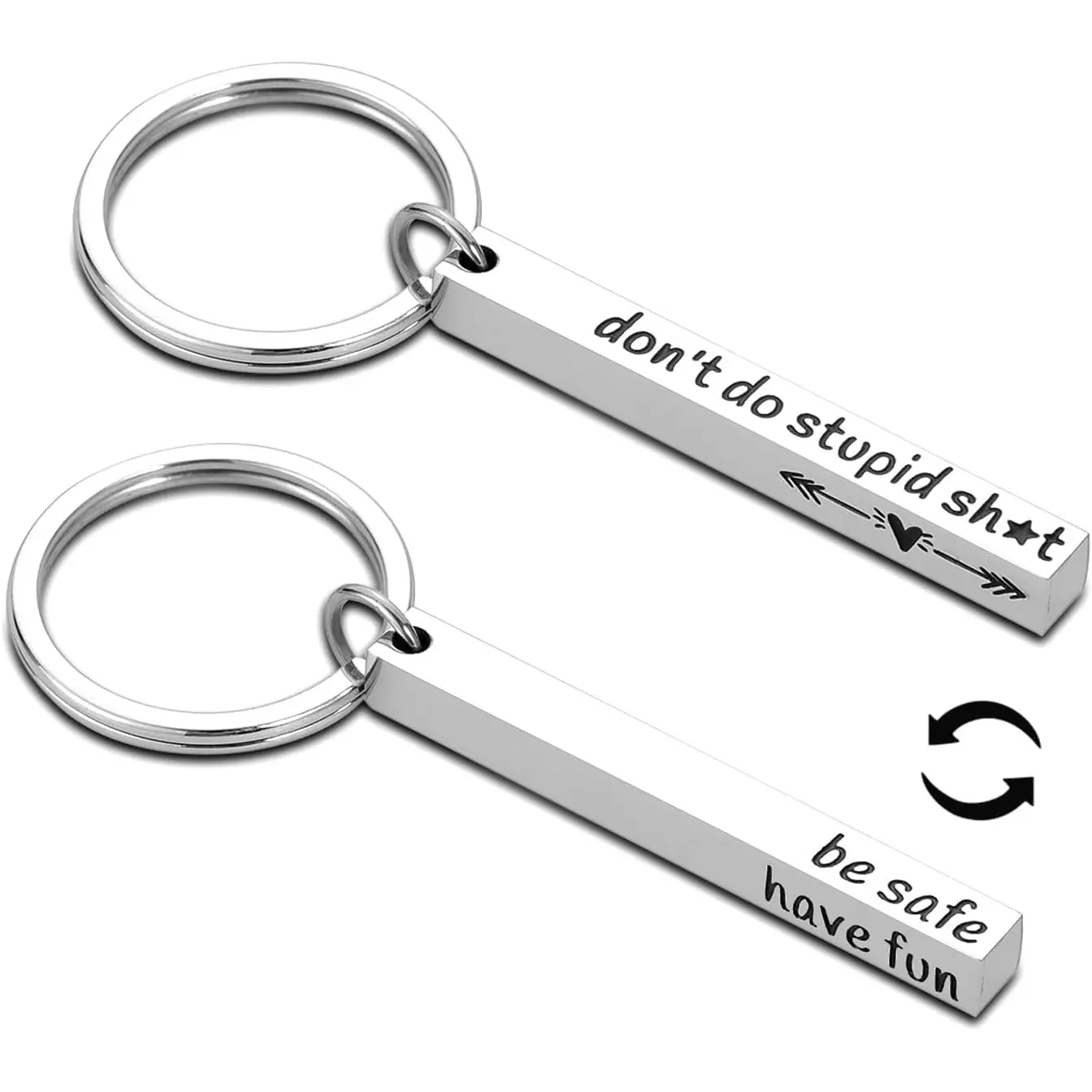 Drive Safe Keychain for Him Don't Do Stupid Shitkeychain College Dorm Essentials for Guys Son Daughter Funny Don't Do Stupid Sht Keychain for Teens Boy New Driver Gifts School Supplies for Boys 16-18