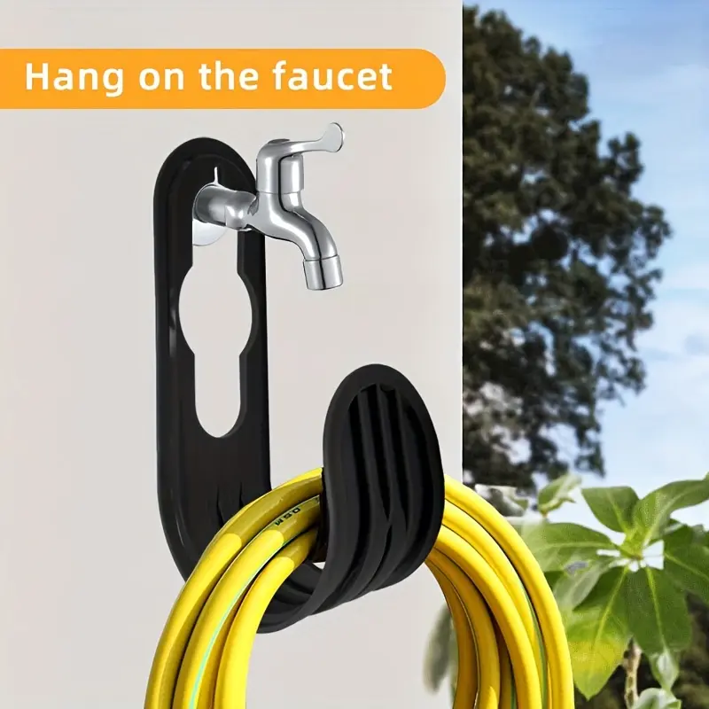 1PC Household wall mounted storage garden telescopic water pipe hook, gardening tool faucet hook, Wall Mounted Holder, Hose Hook, Hose Hanger