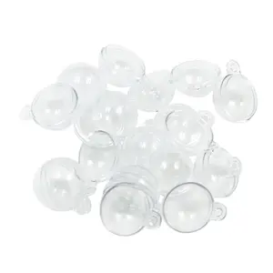 Clear Ball Ornaments Fillable Key Chain Decor DIY Bath