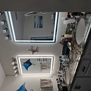 LED Bathroom Mirror With Lights – Dimmable Anti-Fog & 3 Color Temperatures – Dual Lighting For Makeup And Shaving In Modern Bathroom