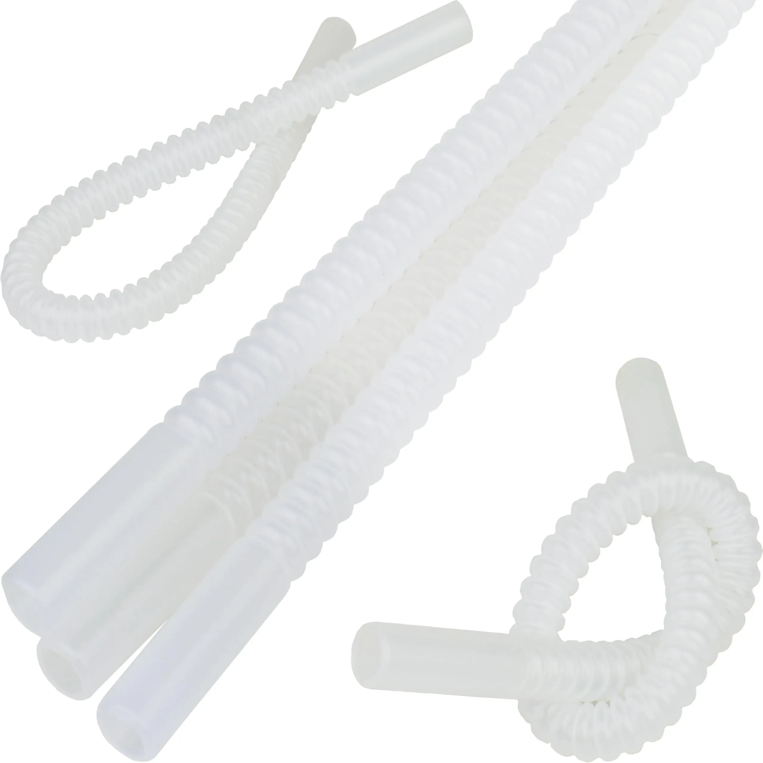 Bendable Straws - 11 Inch Long Flexible Bendy Drinking Straw Reusable 5 Pack