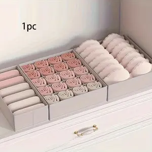 Clothing Organizer Box for Socks and Underwear, Foldable Multi-Layer Storage Solution, Space-Saving Design for Bedroom and Closet