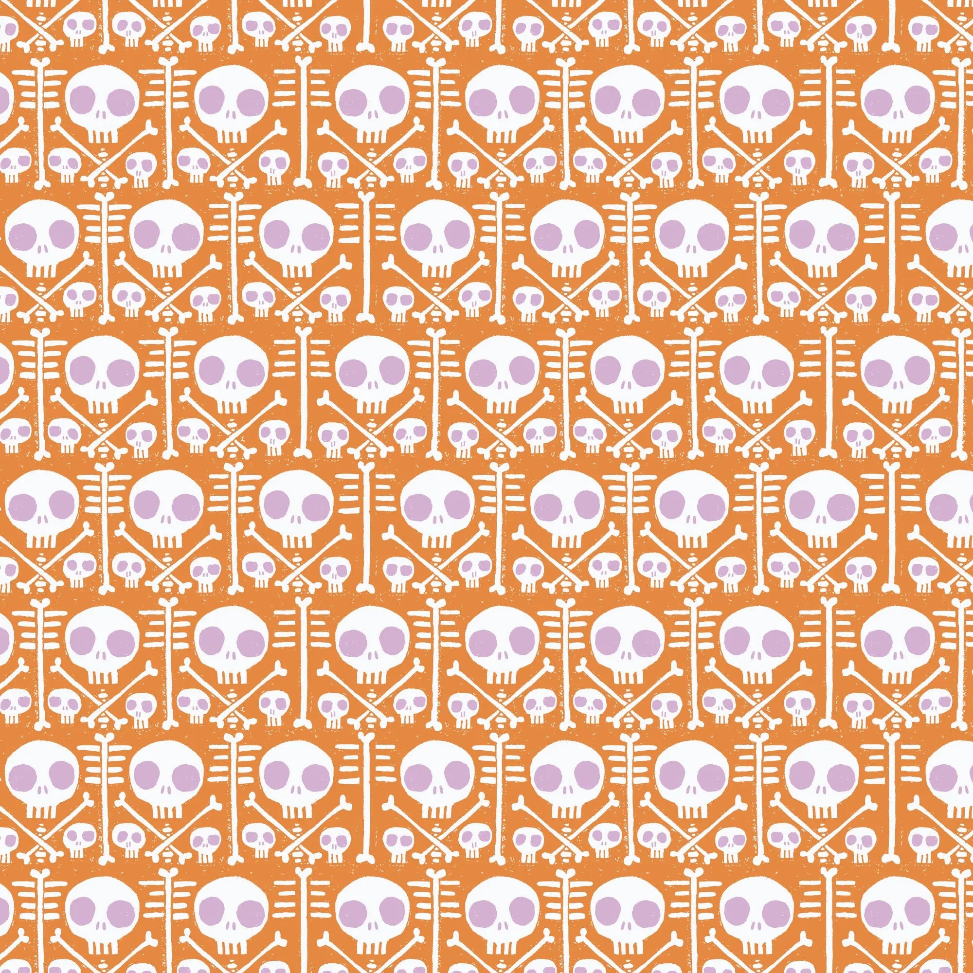 Fabric Cloud9 Orange X-Ray Dem Bones by the Quarter Yard 229181