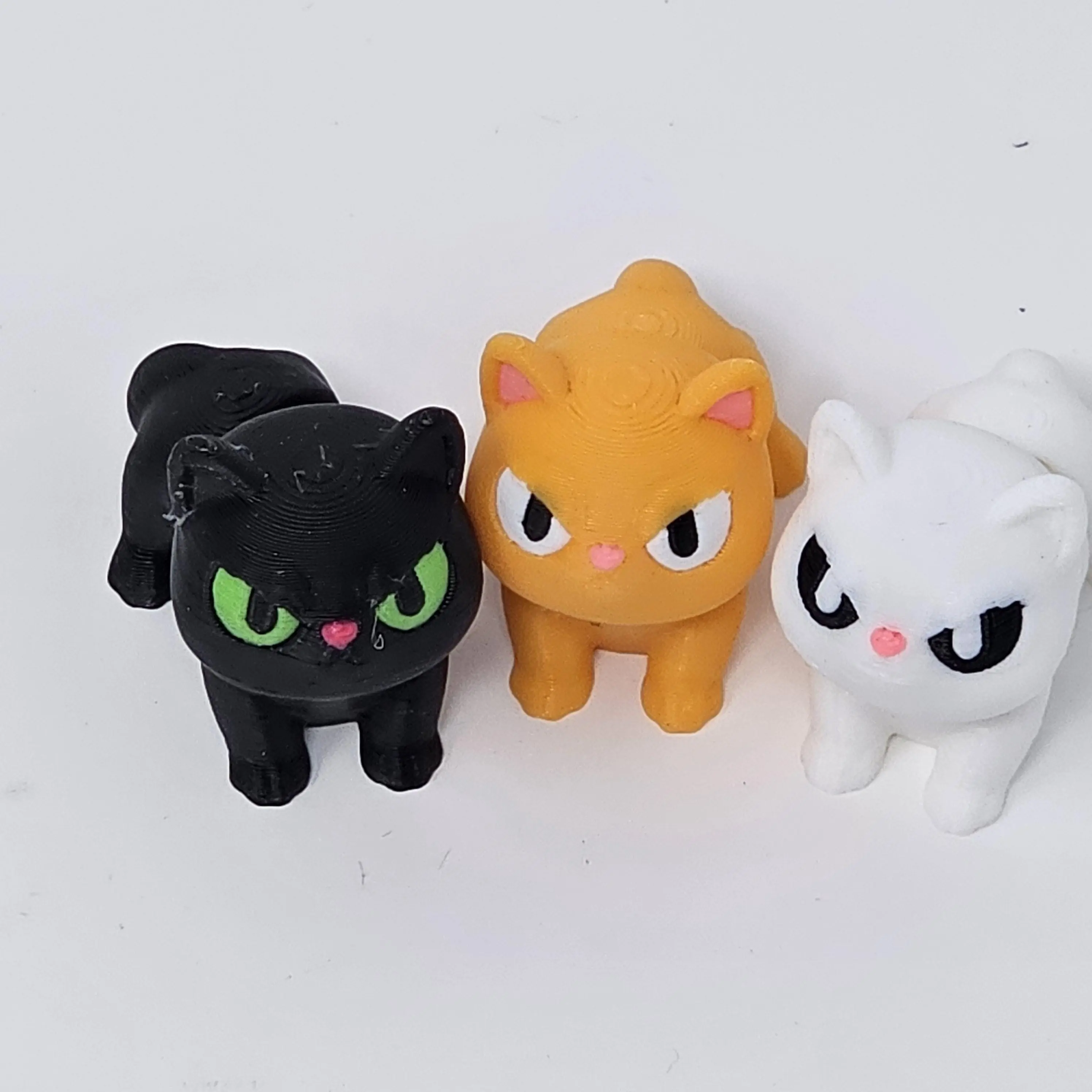 3D Printed Articulated Cat Fidget Toy - Unisex, Pocket-Sized, Lightweight, Durable High-Quality Thermoplastic Build, Smooth Flexible Motion, Sensory Stress Relief Tool, Relaxation Gift for Fidget Enthusiasts