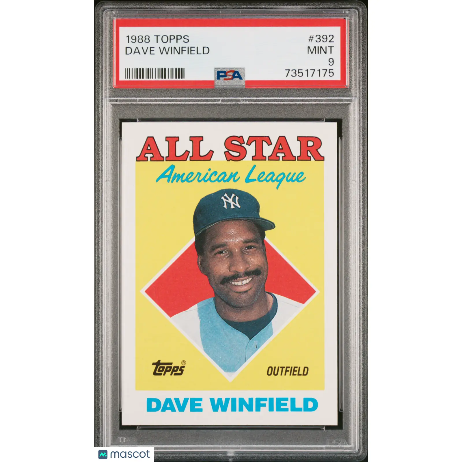 Dave Winfield PSA 1988 Topps Baseball #392 9 73517175