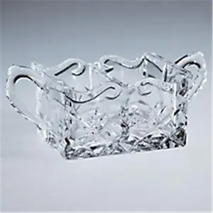 Handmade Exquisite Cut Lead Crystal Glass Bowl, Godinger Unique Kitchen Tableware for Sweet and Low-Serving Dishes