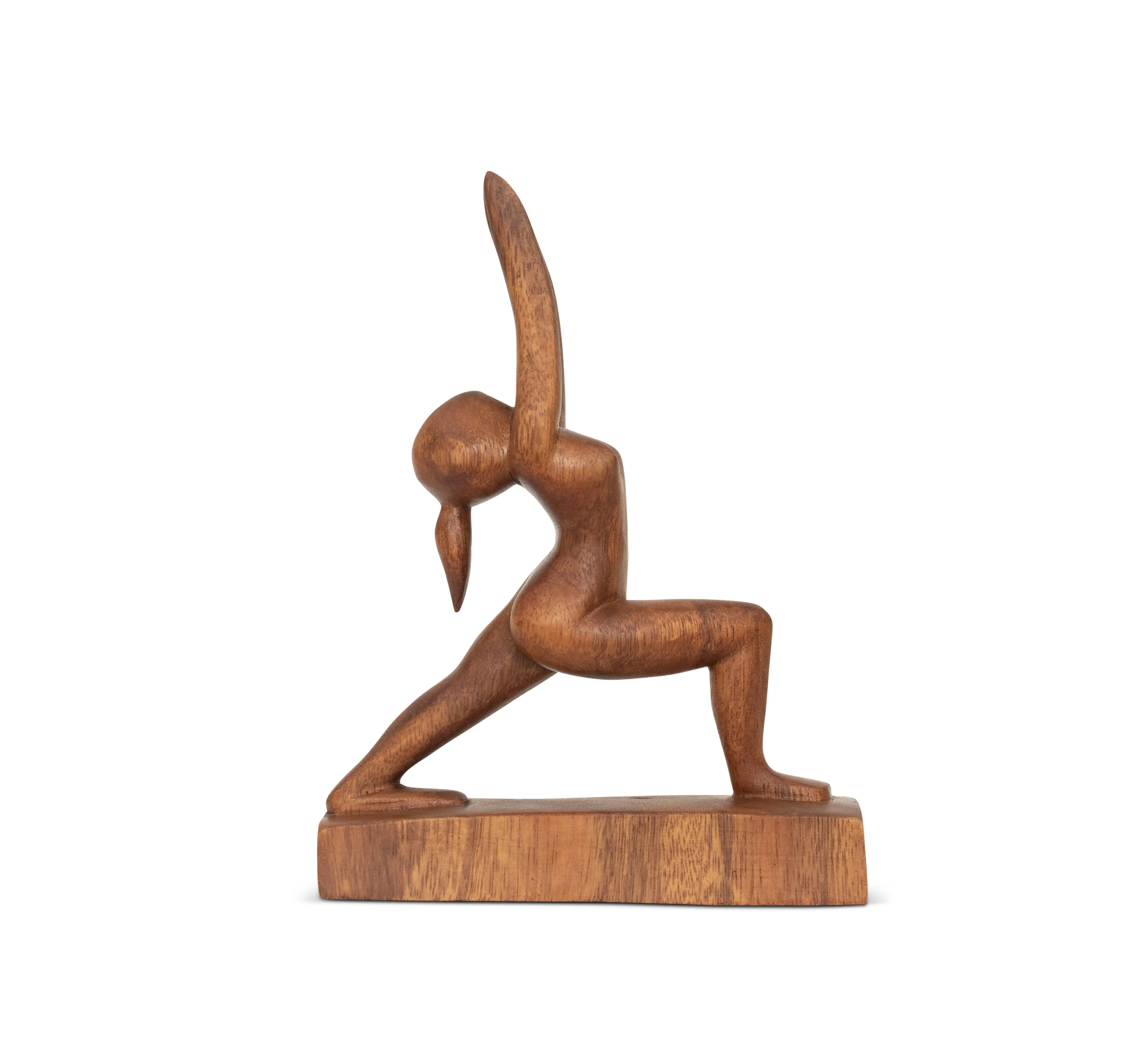 8" Wooden Handmade Mini Yoga Figurines, Yoga Pose Statue, Yoga Room Studio Decor, Mindful Home Decor Yogi Gift, Decorative Shelf Decor Objects - High Lunge