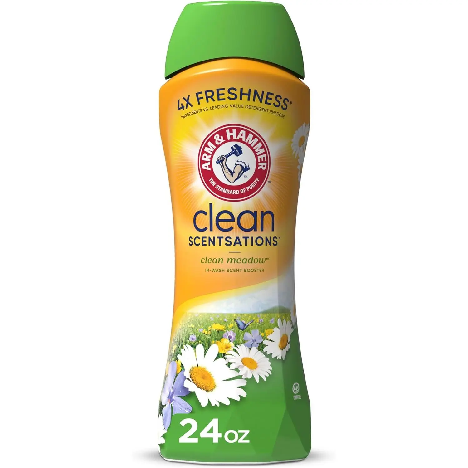 ARM & HAMMER Clean Scentsations Laundry Scent Booster, Clean Meadow, 24 Oz | In-Wash Laundry Fragrance, Lasting Freshness for Clothes and Towels, Laundry Additive