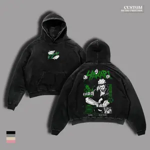 Hakari Kinji Jujutsu Kaisen Vintage Washed Oversized T-Shirt & Hoodie – Double Printed Anime Graphic, Heavyweight Cotton JJK Season 3 Culling Game Streetwear Unisex