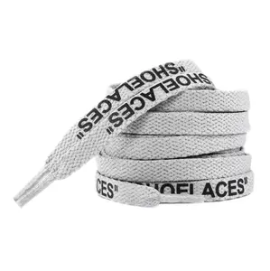 Gray Shoelaces printed Men's and Women's Footwear shoelace off-white Jordan replacements