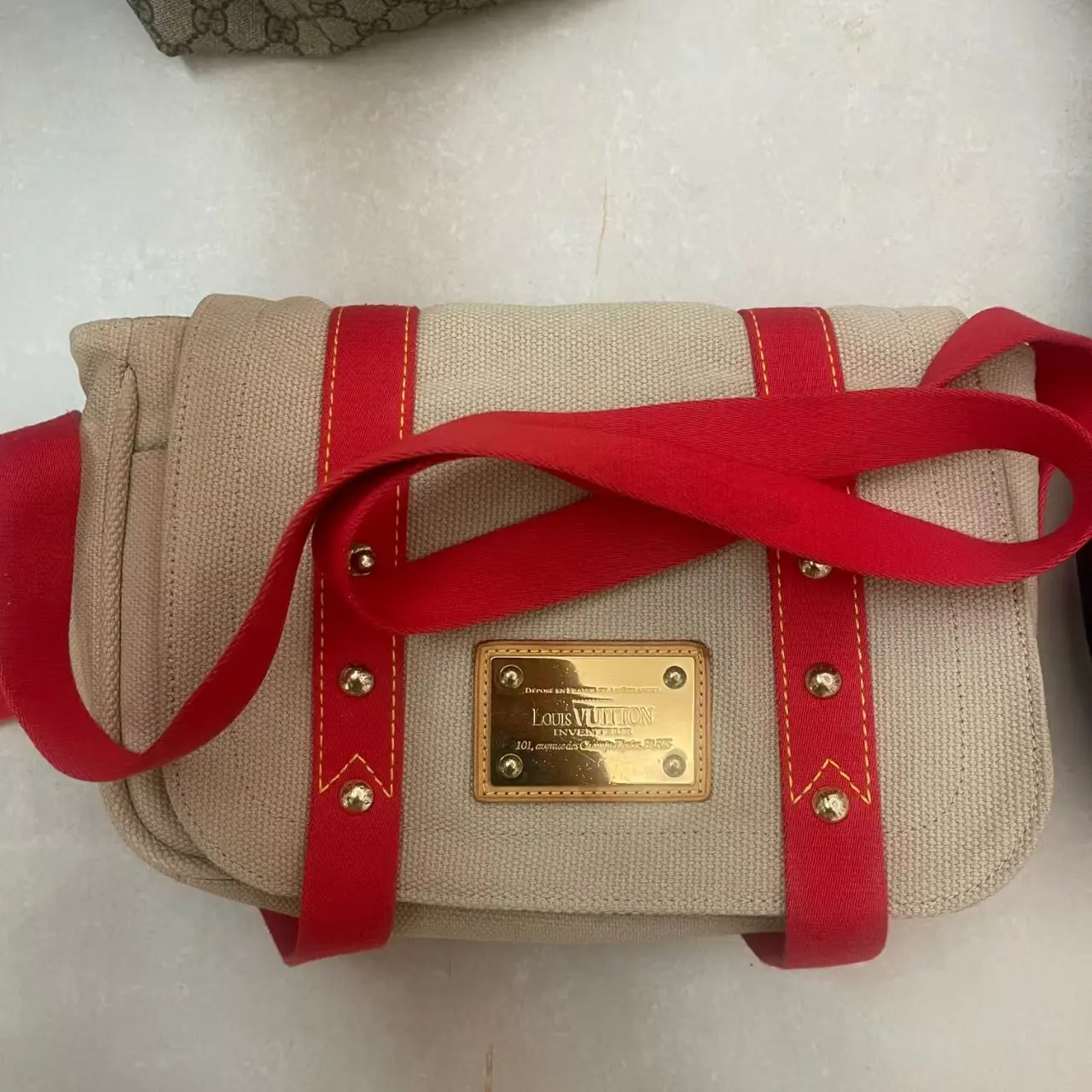 Pre-owned Louis Vuitton Antigua Besace PM Crossbody Bag