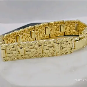 BRACELET  gold plated 15MM 7 and 8"inches yours inches no fade no tarnish just don't take long showers with them gold over stainless