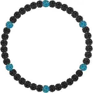 Baseball Ice Necklace Bling Rhinestone Beads Necklace Inspired Stretch Chain Necklace-16in/18in/20in/22in