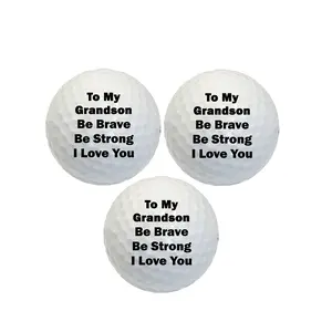 Custom To My Grandson Golf Balls, 3 Pack Golf Gift