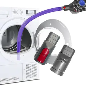 A Gift of Safety & Care: Dryer Vent Cleaner Kit Compatible with Dyson Dryer Lint Vacuum Attachment Removes Deep Lint Adapter Compatible with Dyson V7 V8 V10 V11 V12 V15 etc Cordless Vacuum Cleaner Accessories