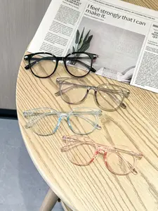 Women's Round Frame Glasses, Lightweight Durable Frames, Classic Colors, Casual Style for Daily Commute, 4 Pairs Pack