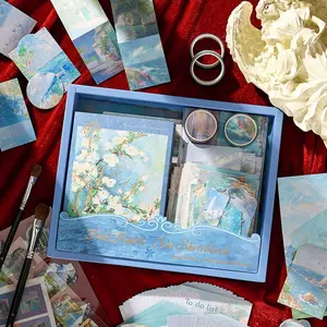 66pcs Vintage Scrapbook Kit Gift Box, Stickers and Decorative Materials DIY Set, Perfect for Crafting and Personalization, DIY Sticker Paper, Craft Kits