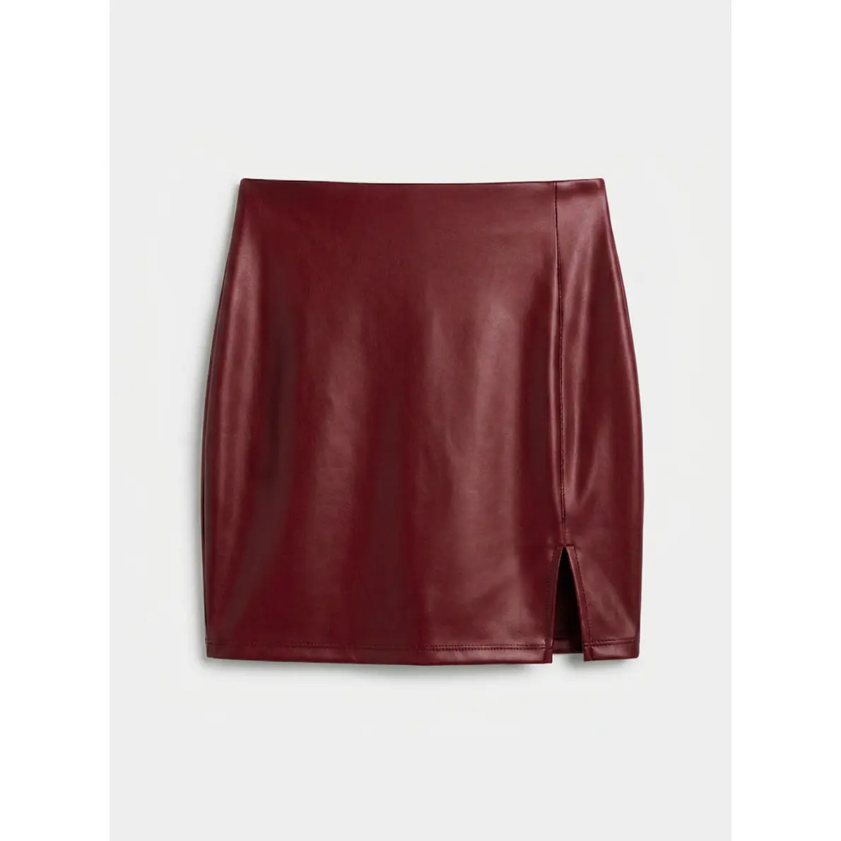Sara - Faux Leather Pencil Mini Skirt