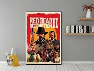 Red Dead Redemption 2 Poster - Video Game Poster - RDR Poster - High Quality Wall Art - Room Decor - RDR 2 Poster for Gift