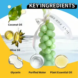 Paul Frank Grape Soap on a Rope – Handmade DIY Decorative Grape Soap, Natural and Gentle Moisturizing and CleansingLong-Lasting Fresh Scent Perfect for Home Décor and BathroomAesthetic & Creative Christmas Gift Choice Body Care Daily