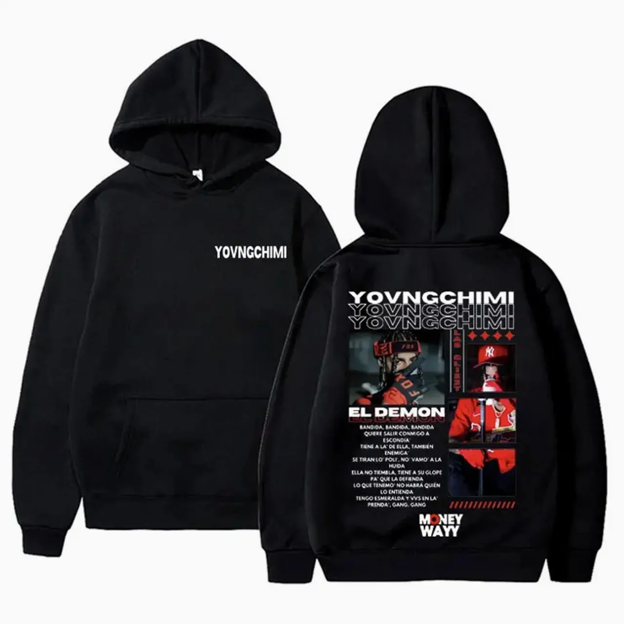 Rapper Yovngchimi Graphic Hoodie Men Women Clothing Fashion Hip Hop Sweatshirt Men's unisex Hoodies Long Sleeve Streetwear WH8