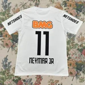 2012 2013 Santos Home White Retro No.11 Neymar Short Sleeved Soccer Jersey