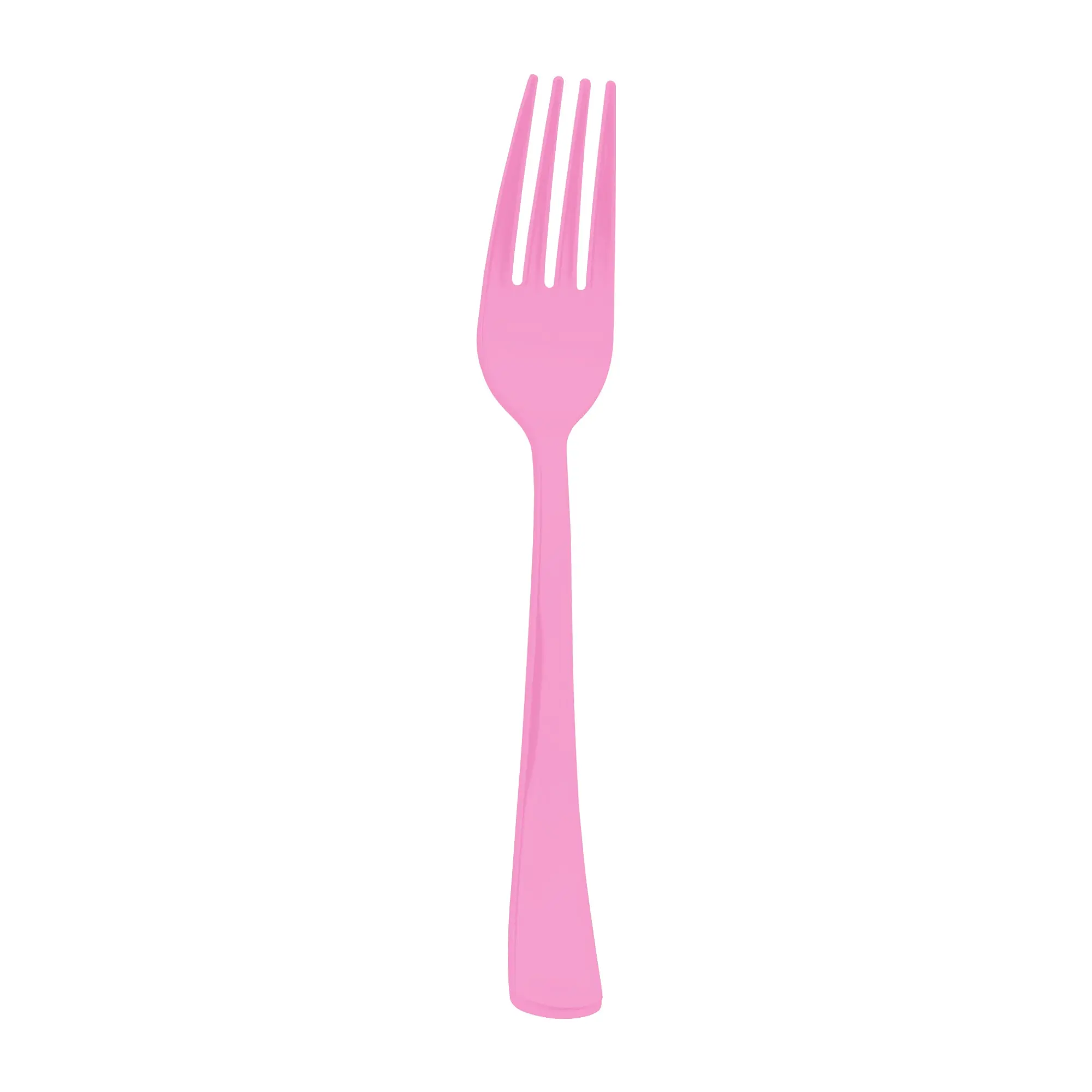 Pink Disposable Plastic Party Forks
