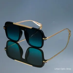 Unisex New Fashion Retro Rectangular Glasses, High-Quality Metal Frame, Simple Versatile Casual Daily Decorative Eyewear