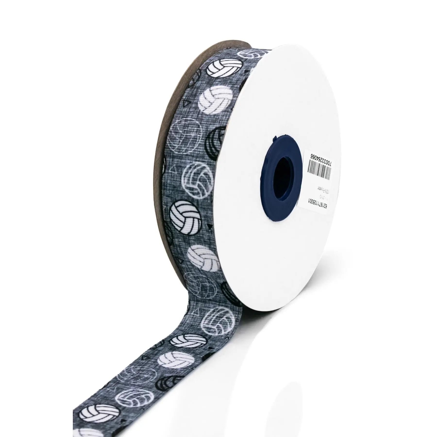 Volleyball Grosgrain Ribbon – 1" Wide, 25 Yards – Sports-Themed Printed Ribbon Made in Colombia