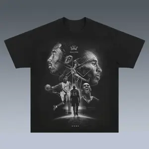 Rock Plan American T-shirt NBA Player Print Graphic T Shirts Sleeve Cotton Half Sleeve Oversized Tee Shirt Men Woman Clothing