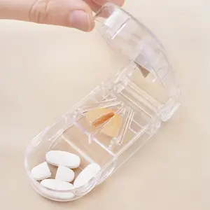 Portable Medicine Cutter, Drug Slicer, Pill Box, Travel-Friendly Medication Divider, Essential Pharmacy Tool, Compact Design