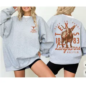 Custom University Hand Sketched Graphic Sweatshirt - Sport Grey, Personalized College Crewneck, Game Day Sports Pullover, Cozy Vintage-Style Top for Sports Lovers - PTS