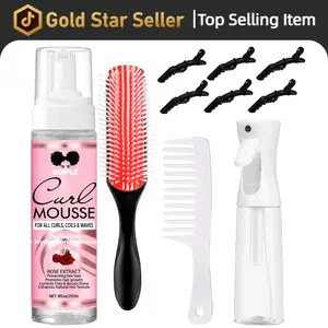 10 Counts Curl Mousse Kit Styling Mousse for Women Definition Curl Control Mousse Curl Enhancing Styling Hair Foam, Smoothing Shapes Hydration Shine Curly Hair Products Hair Mousse for Curly, Coils & Wavy Hair