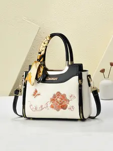 Fashion Embroidered Vintage Crossbody Bag, Multifunctional Large Capacity Shoulder Bag, Stylish Design, New Women's Handbag