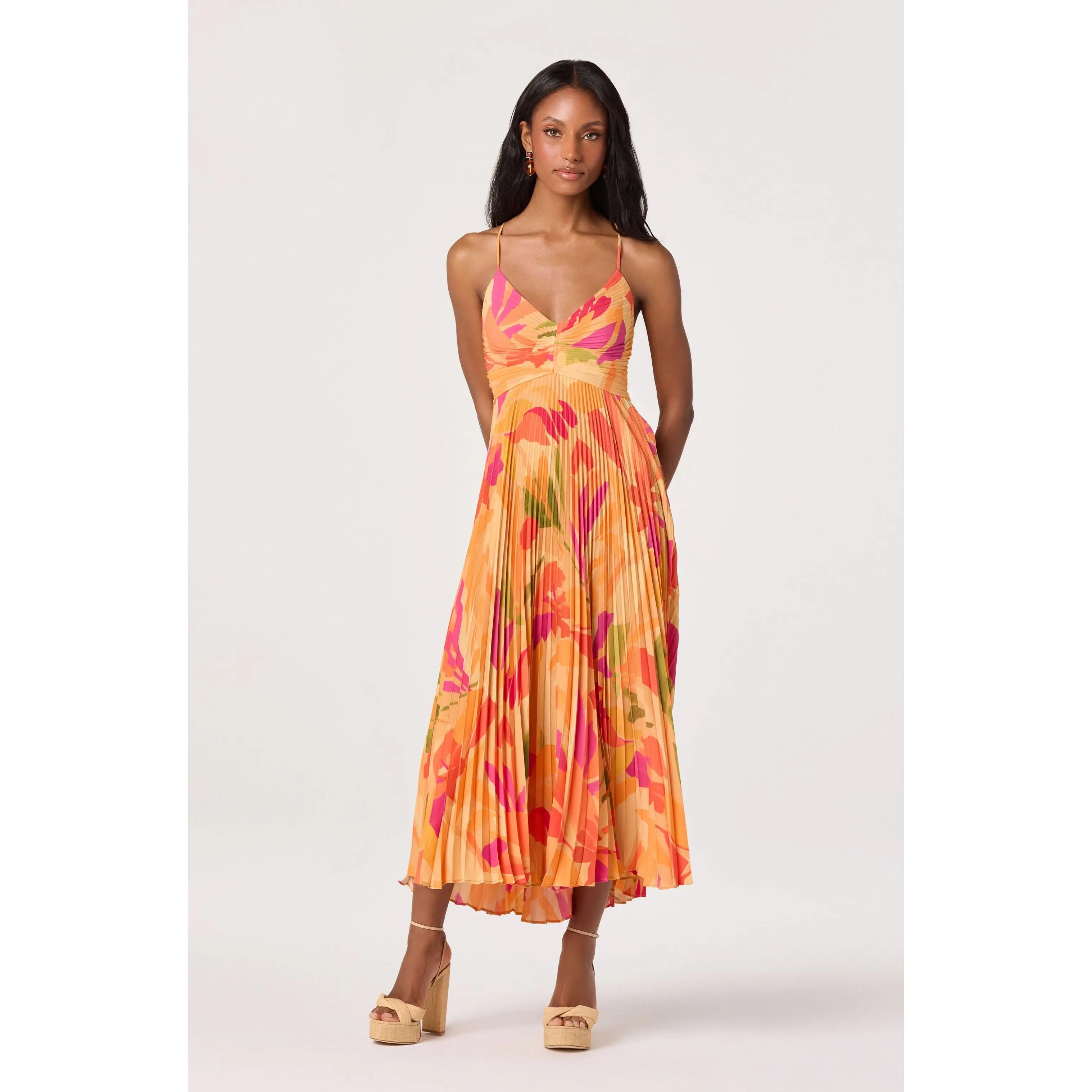 red strapless midi dress Strapless Mikado Midi Dress