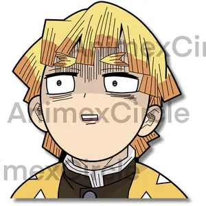 Zenitsu Agatsuma Waterproof Holographic Vinyl Sticker - Weather Resistant