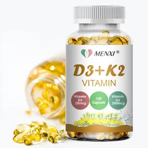 MENXI'S Vitamin D3+K2 capsules supplement vitamins needed for bones to promote calcium absorption 120 capsules