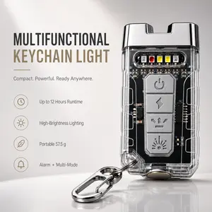 Summer Vibe Magnetic Keychain Flashlight, 600 Lumens RGB & UV Laser Light, 12H Runtime, 100M Beam, IPX4 Waterproof Rechargeable EDC Light, Perfect for Camping, Hiking, Work, Travel, and Outdoor Fun.