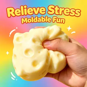 Moldable Vaseline Filled Squishy Ball, TPR Soft Squeeze Fidget Toy, DIY Handmade Stress Relief Sensory Ball, Stretch Relaxing Anxiety Relief Hobby Toy for Teens Adults Daily Decompression Play