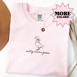 Comfort Colors® Silly Mama Goose T-shirt, Pregnancy Announcement Tee, Baby Reveal Shirt, Expecting Mom Sweatshirt, Mother's Day Gift