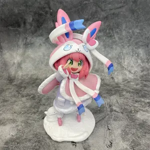 Cute Rabbit Girl Figurine, PVC Doll, Anime Collectible, Desktop Decoration, Halloween Christmas Birthday Gift, Bookshelf Ornament, Art Figurine