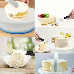 71pcs Cake Decorating Kit, Baking Supplies Tools, Includes Cake Stand, 12 Piping Tips, 2 Spatulas, 3 Scrapers, 50+2 Piping Bags, Coupler