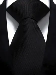 Handmade Men's Solid Color Tie, Premium Textured Rbocott Necktie for Business & Wedding Parties, Adds Fashion to Formal Occasions