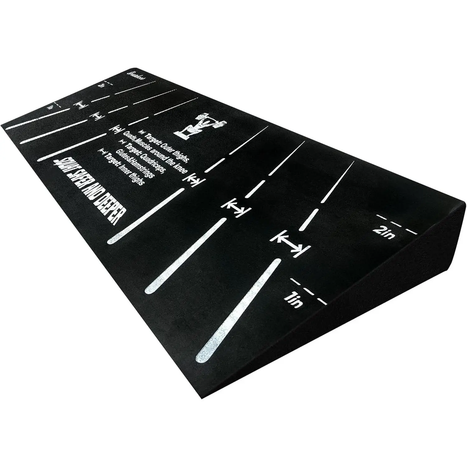 Squat Wedge Block, Professional One- Heel Elevated Slant Board for All-Position Squats,  Over , Weightlifting,  Stretches ect.. Home and Gym Equipment.