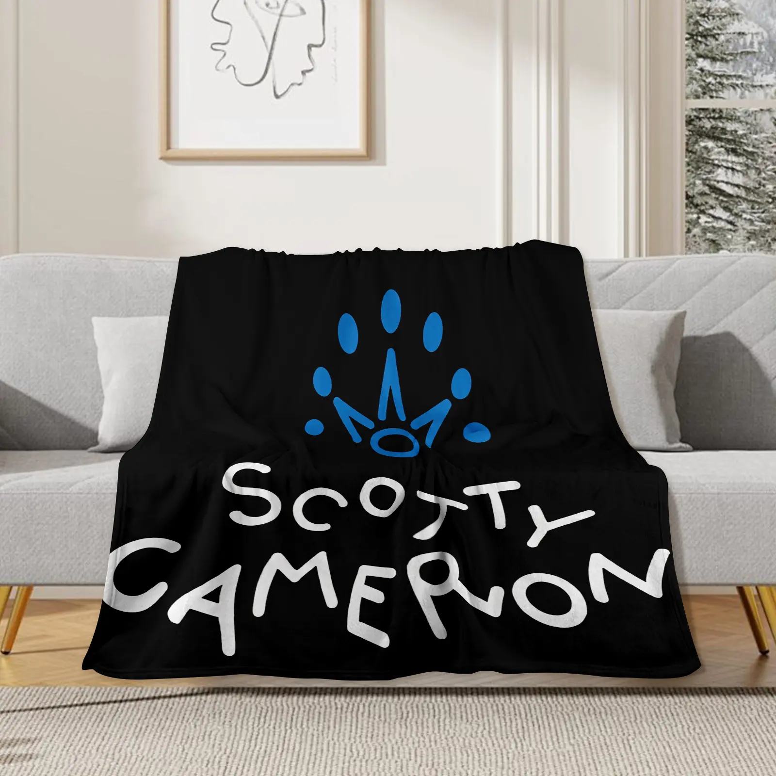 Scotty Camerons Blanket Soft Funny Throw Blanket Cozy Lightweight Plush Portable Cover Blanket For Sofa,Warm Gift For Birthday,Christmas,Multiple Blankets