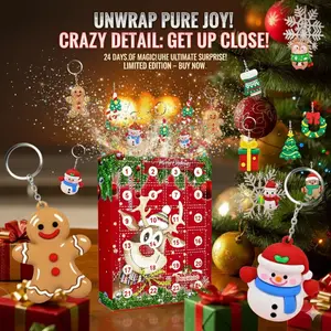 Christmas Car Accessories Advent Calendar — 24-Day Reindeer Blind Box with Ultra-Cute Car Keychains & Festive Hanging Charms! Must-Have Holiday Gift for Drivers!