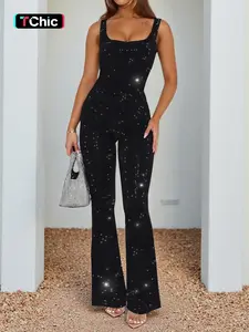 Women's Sexy Slim-Fitting Backless Romper Jumpsuit, All-Season Casual Wear, Perfect for Daily & Stylish Looks