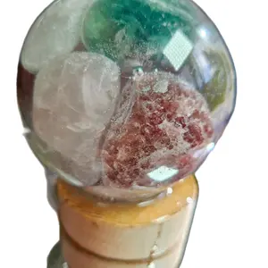 Epoxy Orb Crystals With Light