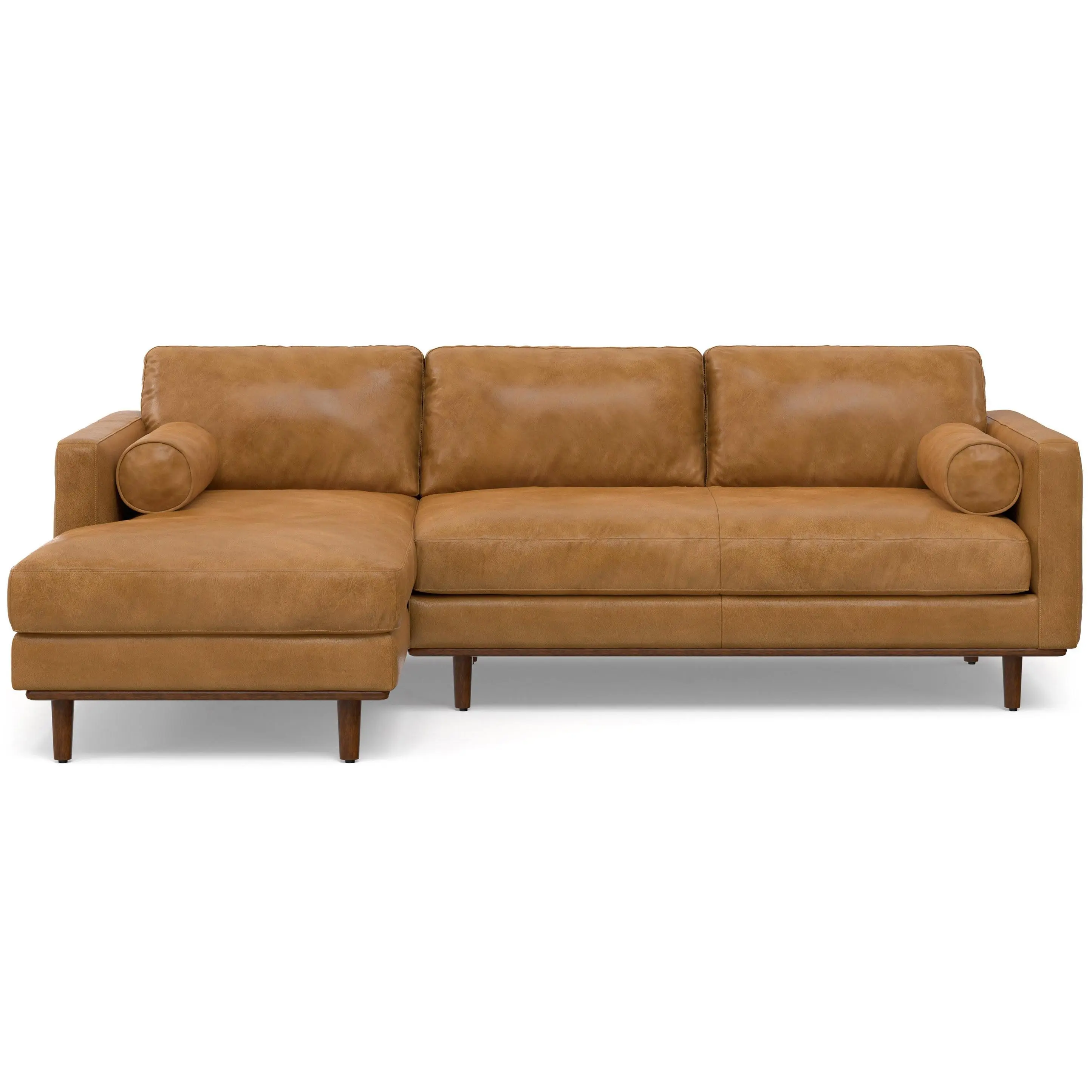 Morrison Left L-Shape Reclining Sectional Sofa Set - Genuine Leather 4-Person Modular Sectional Couch, Furniture Living Room Indoor Seating Decor